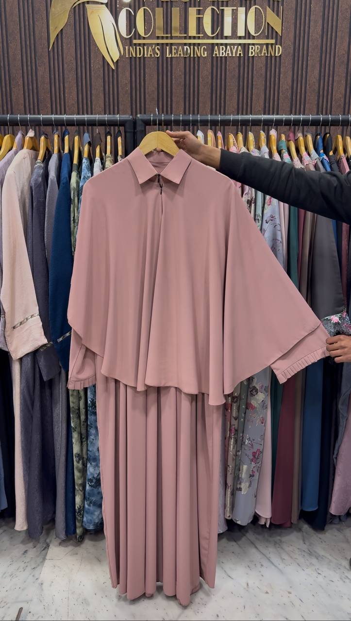 HABIBI CAP ABAYA | PEACH