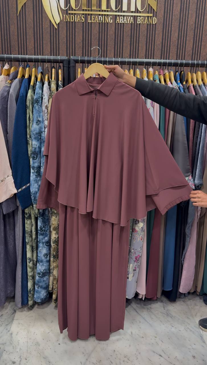 HABIBI CAP ABAYA | DUSTY PINK