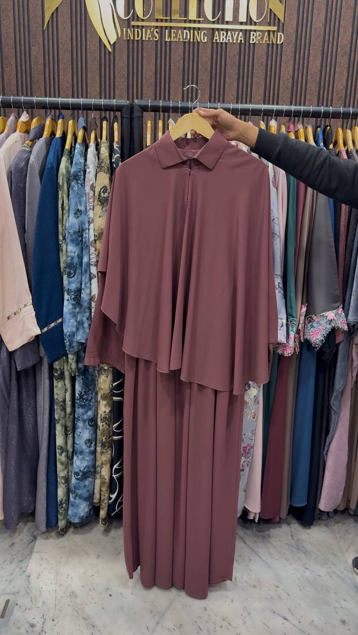 HABIBI CAP ABAYA | DUSTY PINK