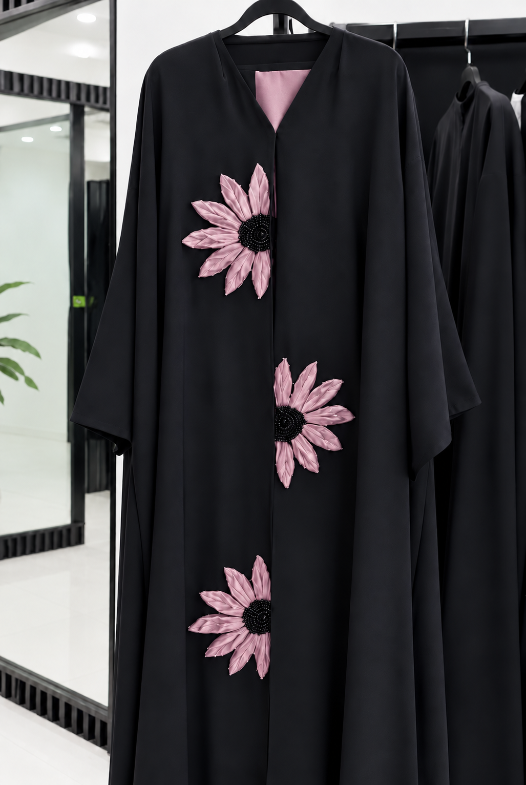 RAIBAH HANDWORK ABAYA | PINK