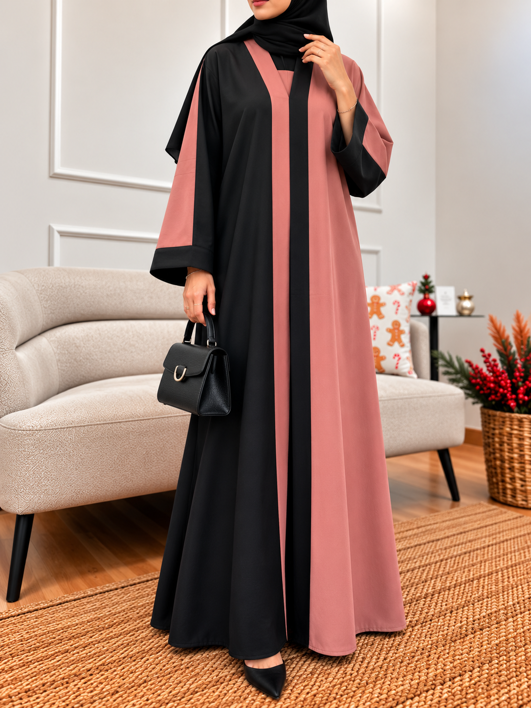 REEBA FULLY CLOSED ABAYA | FLAMINGO