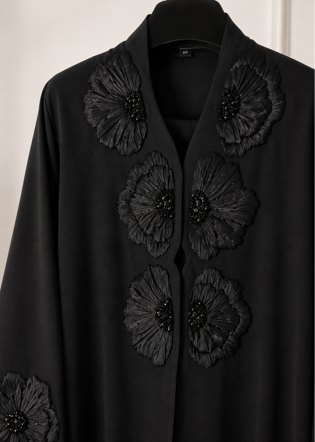ILSAH FRONT OPEN ABAYA | BLACK