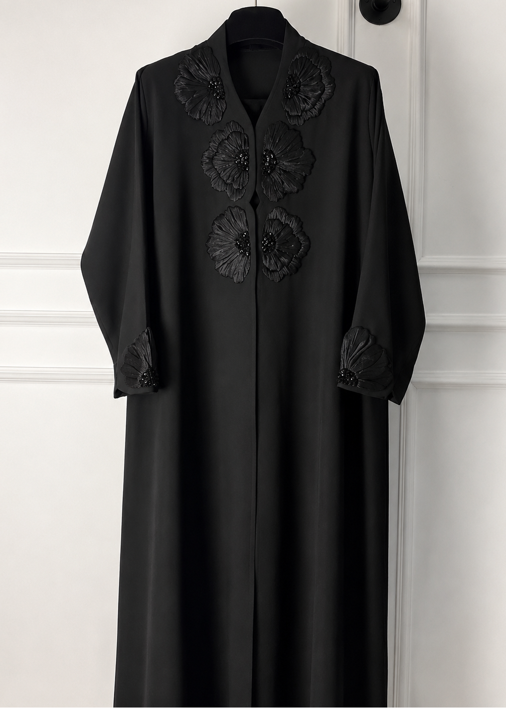 ILSAH FRONT OPEN ABAYA | BLACK