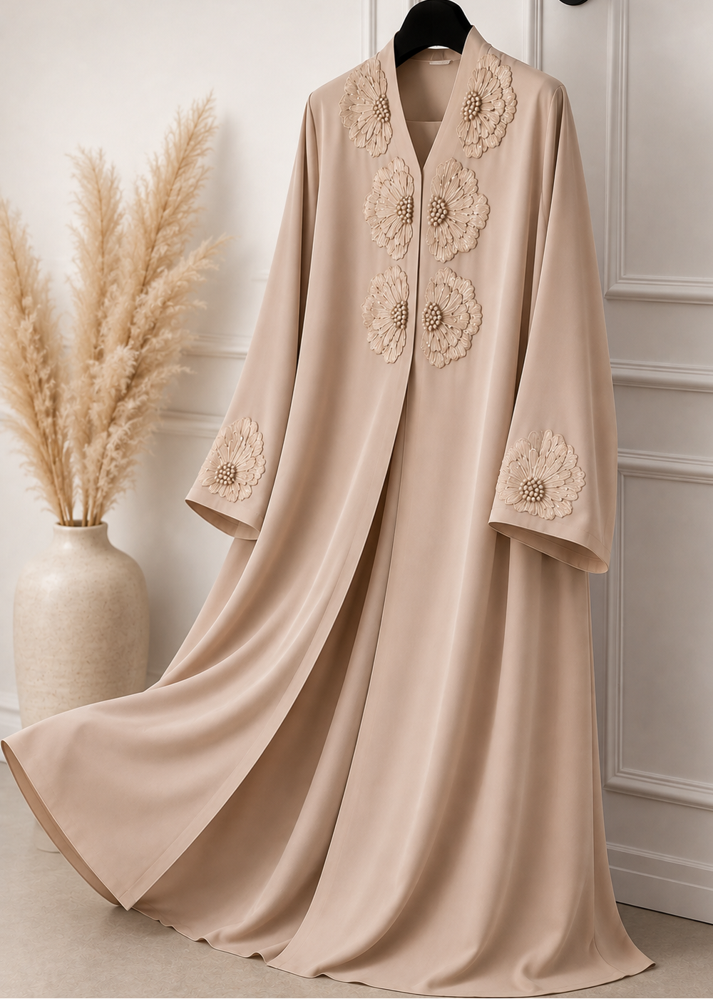 ILSAH FRONT OPEN ABAYA | NUDE