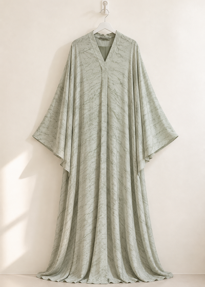 HAYA LUXE UMBRELLA ABAYA | PISTA GREEN