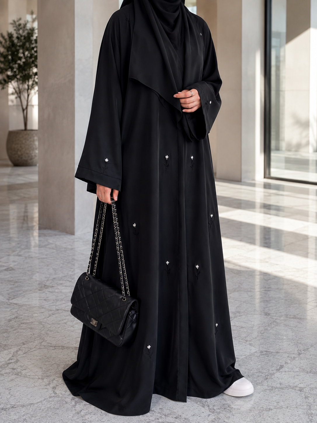 ESHAL FRONT OPEN ABAYA | B2W