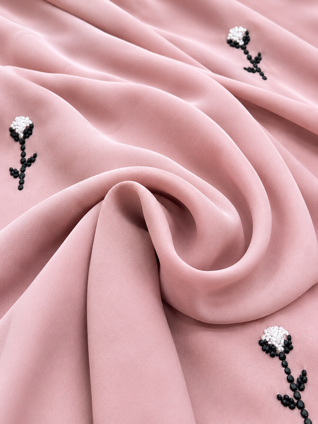 ESHAL FRONT OPEN ABAYA | BABY PINK