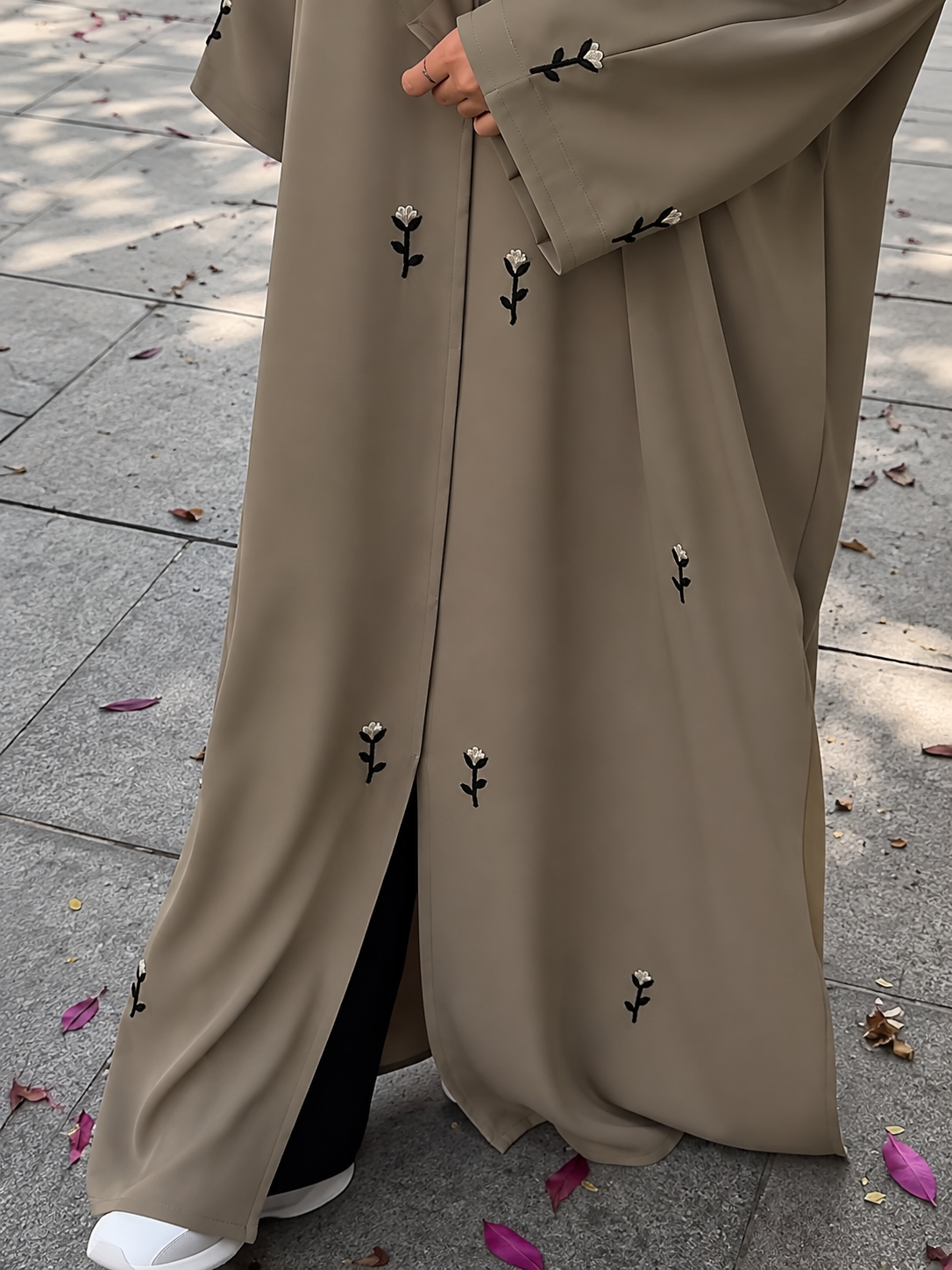 ESHAL FRONT OPEN ABAYA | NUDE