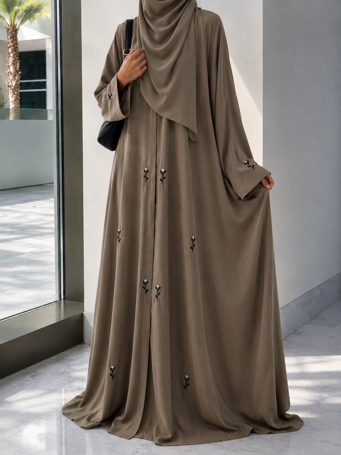 ESHAL FRONT OPEN ABAYA | NUDE