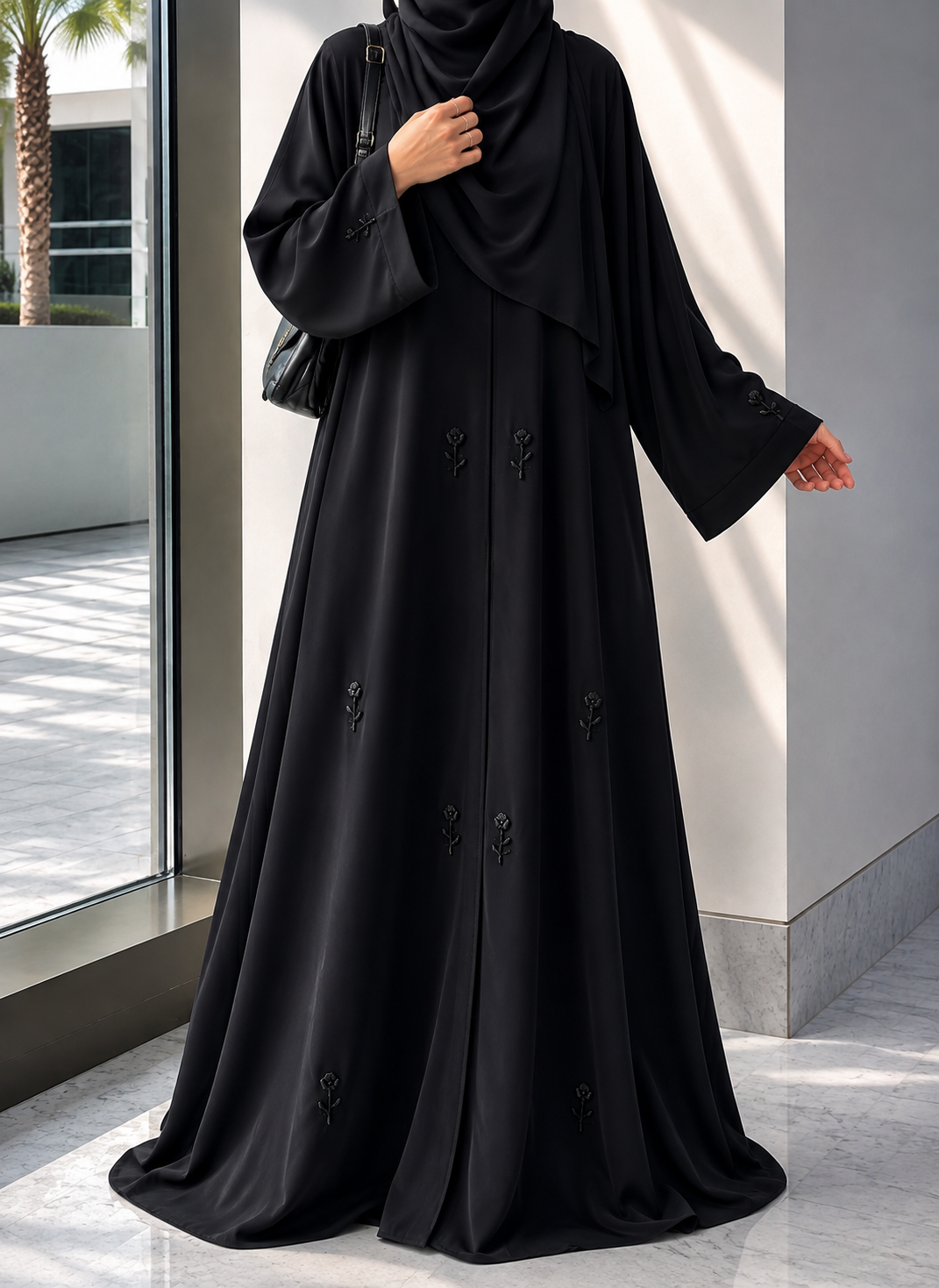 ESHAL FRONT OPEN ABAYA | B2B