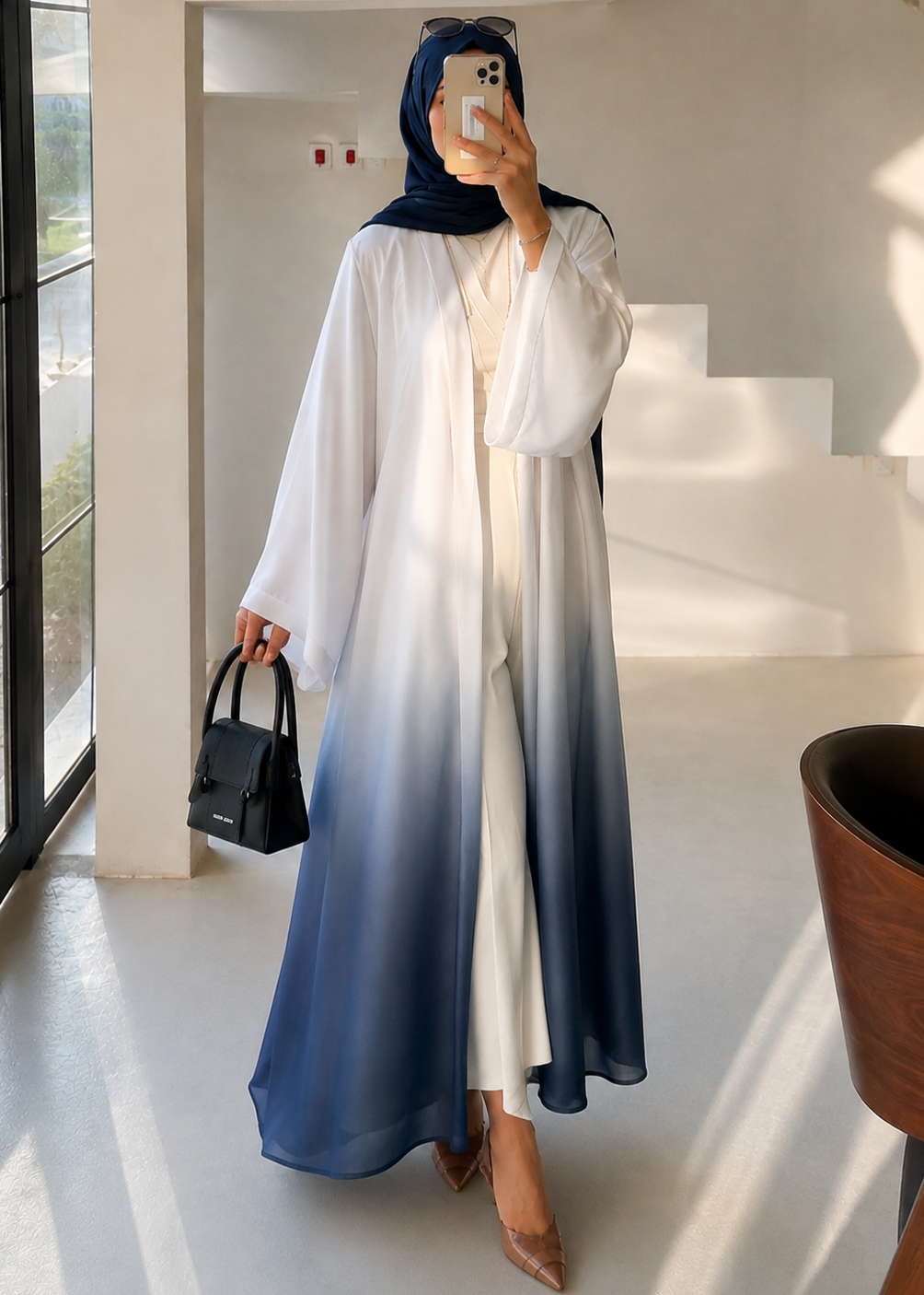 ASNIYA A-LINE DS ABAYA | GRAY