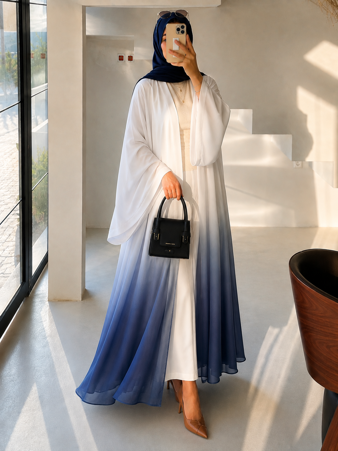 ASNIYA A-LINE DS ABAYA | GRAY