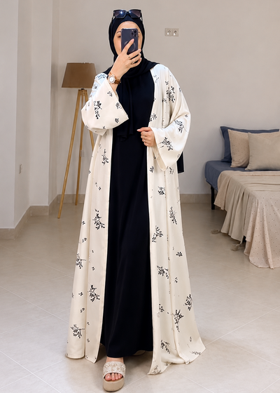 NURA DOUBLE SHRUG ABAYA | BLUE