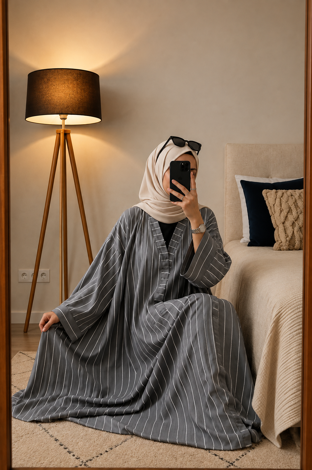8382 - NOOR GUL ABAYA | GRAY
