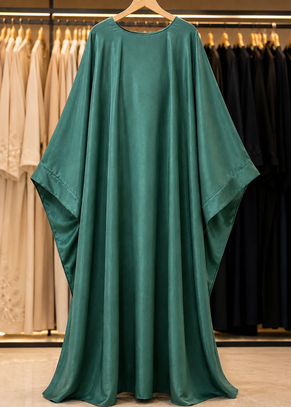 AREBIAN SIMMER KAFTAN ABAYA | SEA GREEN