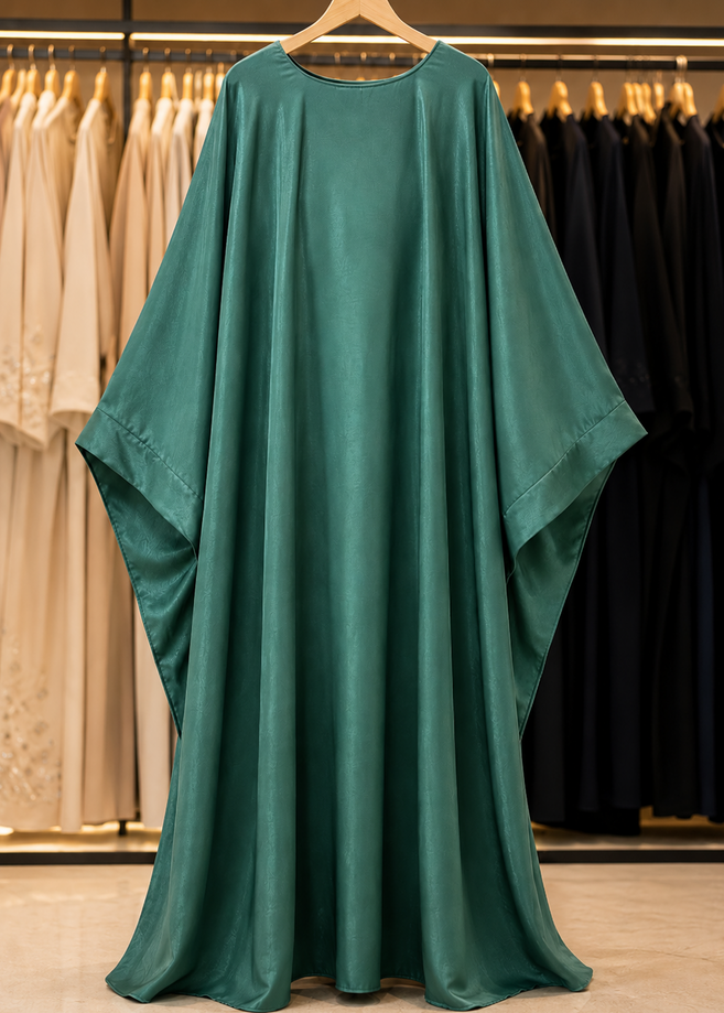 AREBIAN SIMMER KAFTAN ABAYA | SEA GREEN