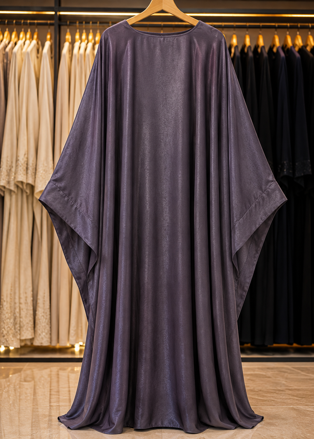 AREBIAN SIMMER KAFTAN ABAYA | PURPLE