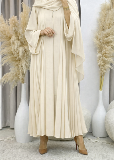 LIYANA FULLY CLOSED ABAYA | CREAM