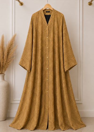 SAMRAH FRONT OPEN ABAYA | NUDE