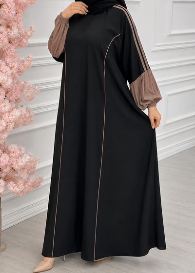 AREEBAH PIPIN ABAYA | BLACK