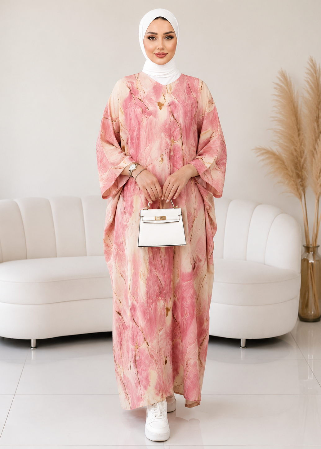KINZA PRINTED KAFTAN ABAYA | SHADE-03