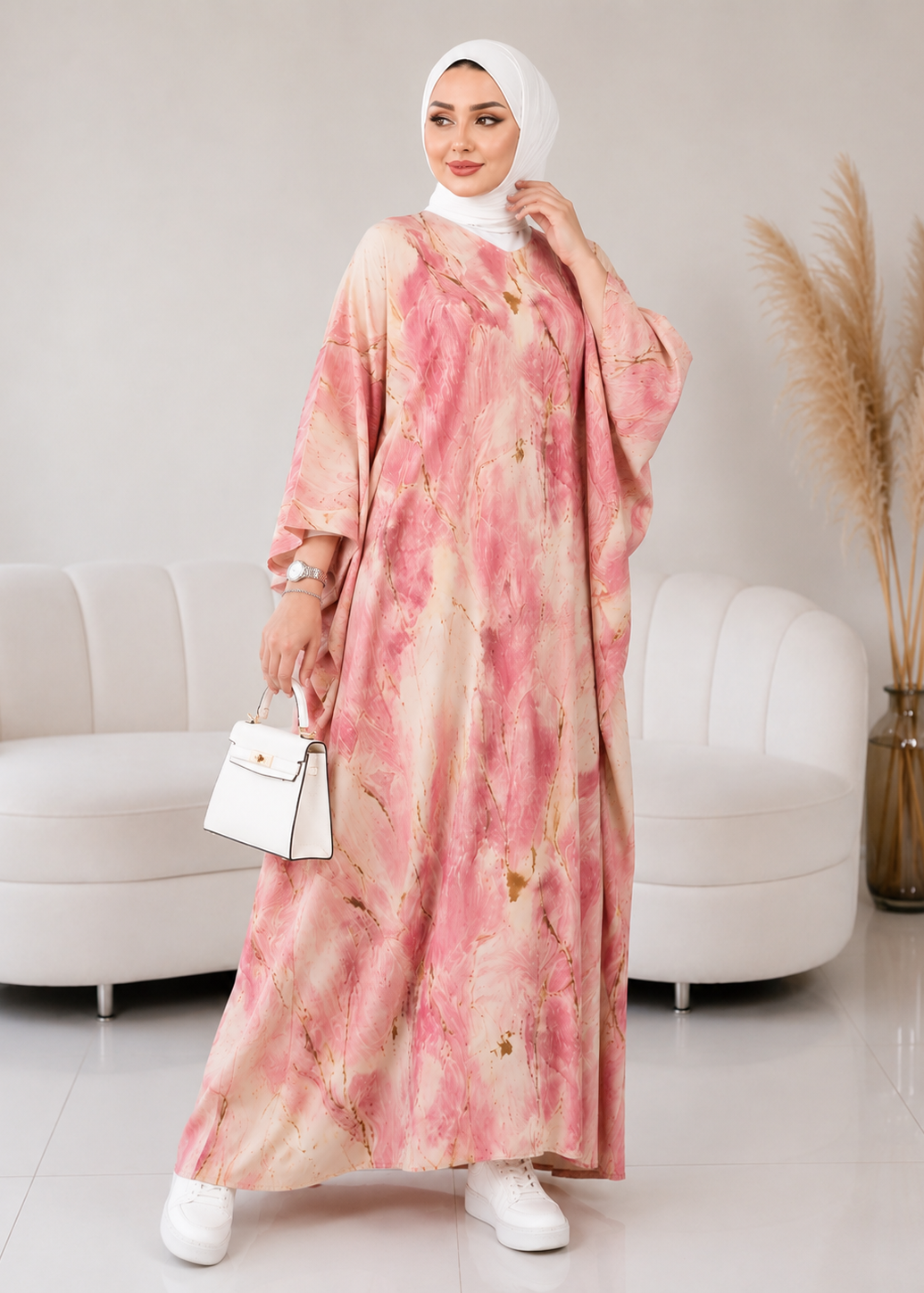 KINZA PRINTED KAFTAN ABAYA | SHADE-03
