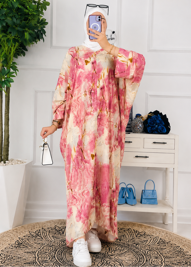 KINZA PRINTED KAFTAN ABAYA | SHADE-03