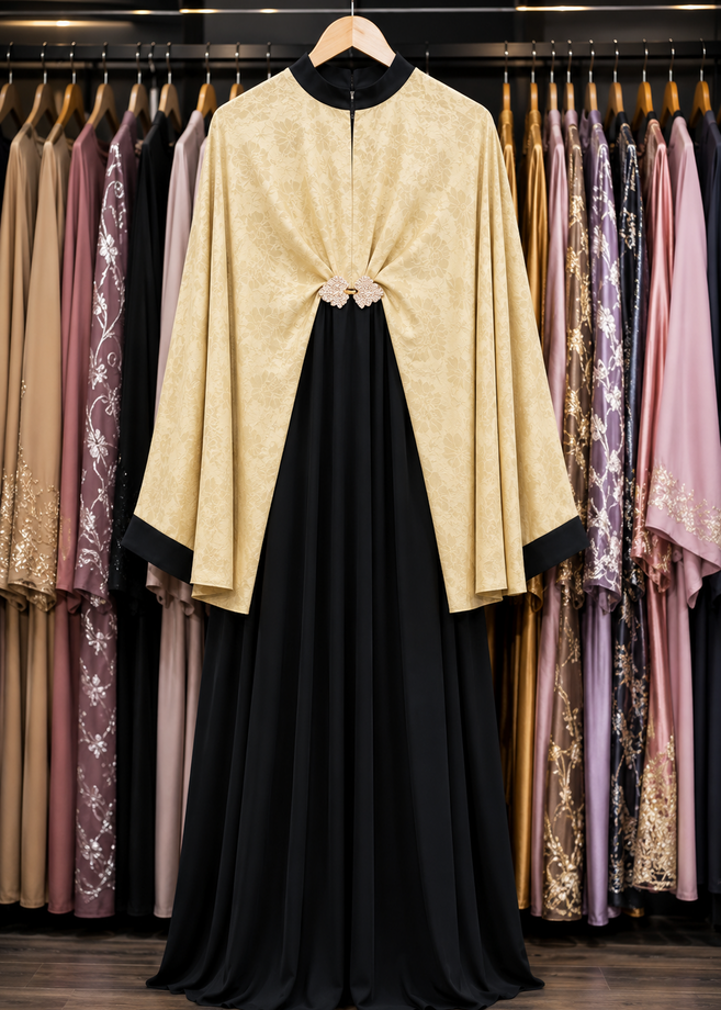 AFSHAH MARBELLA KAFTAN ABAYA | GOLD
