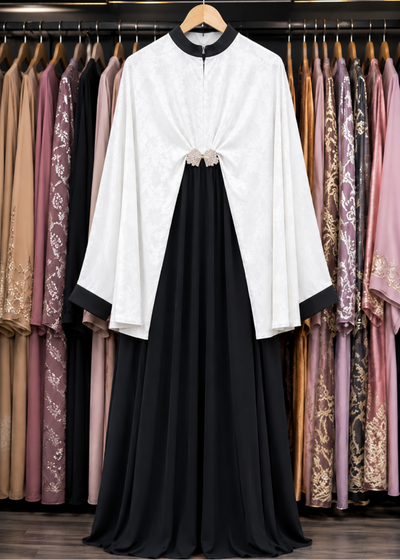 AFSHAH MARBELLA KAFTAN ABAYA | WHITE