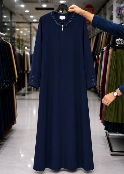 DANEEN ZIPPER ABAYA | BLUE