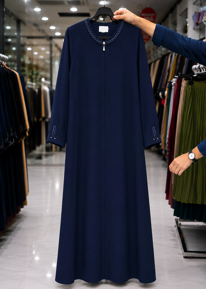 DANEEN ZIPPER ABAYA | BLUE