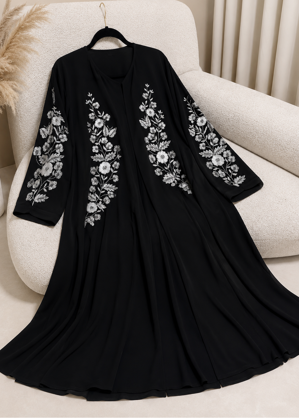 Al-IQRA HANDWORK ABAYA | WHITE