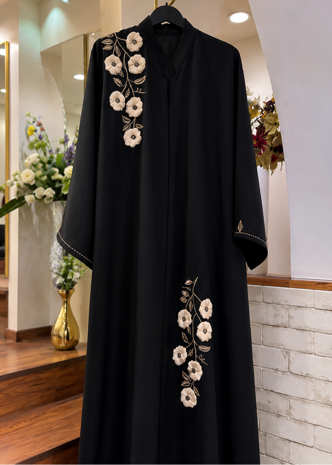 SHIFAH HANDWORK ABAYA | NUDE