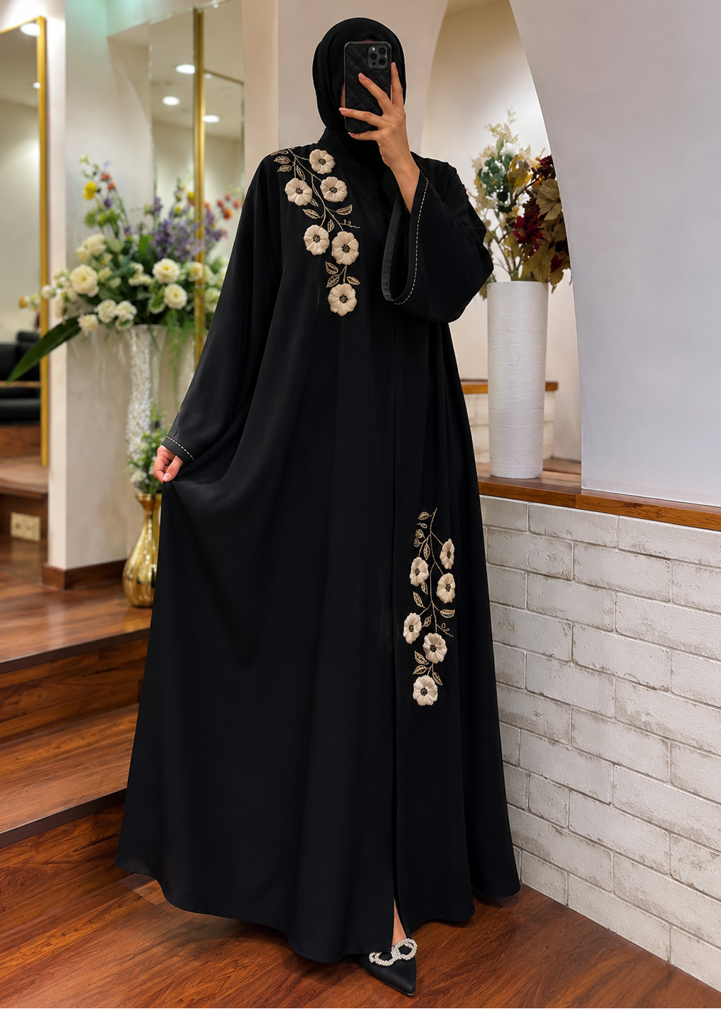 SHIFAH HANDWORK ABAYA | NUDE