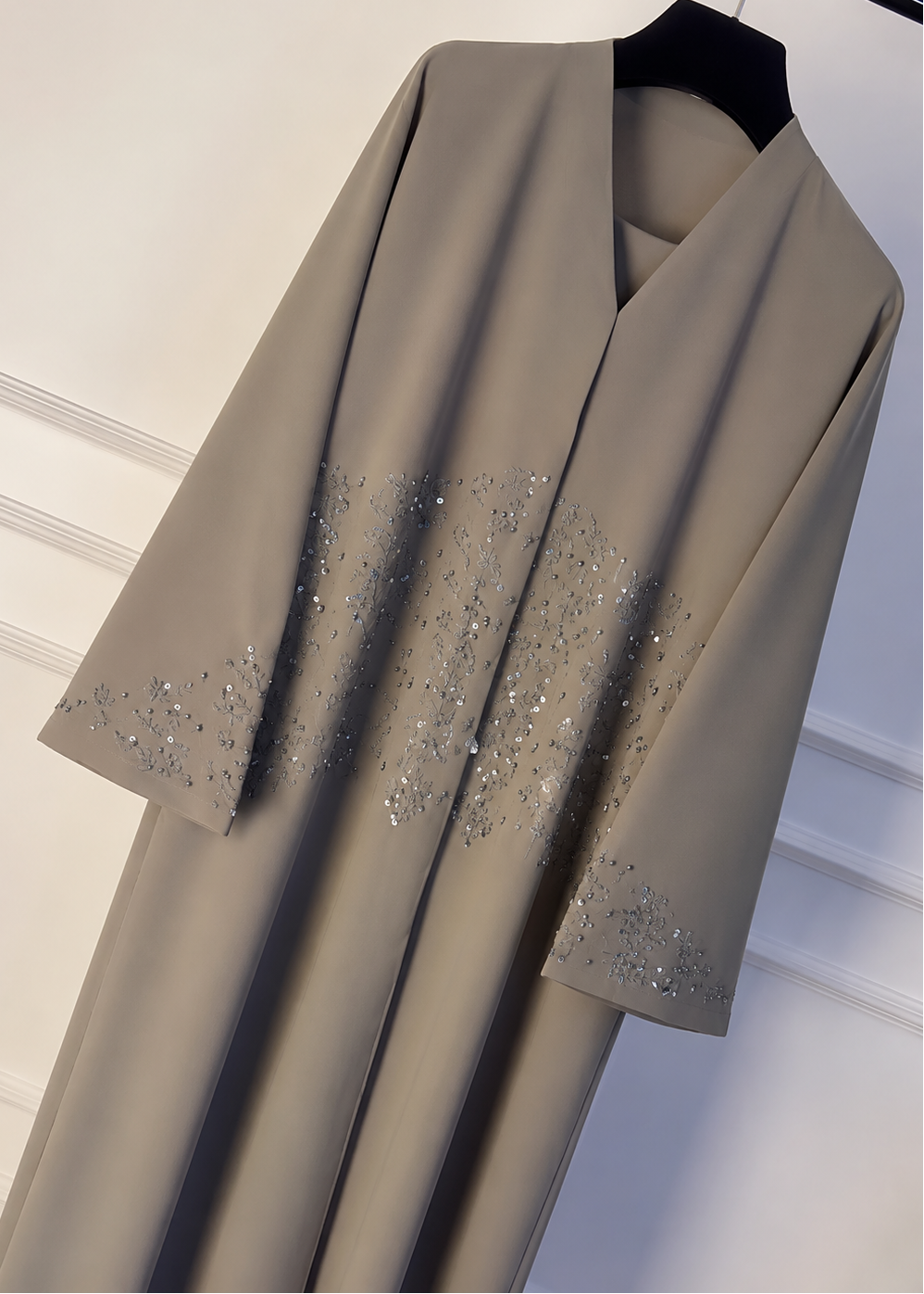 ZUBIYAH FRONT OPEN ABAYA | COLLER BROWN