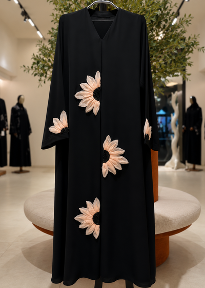 RAIBAH HANDWORK ABAYA | NUDE