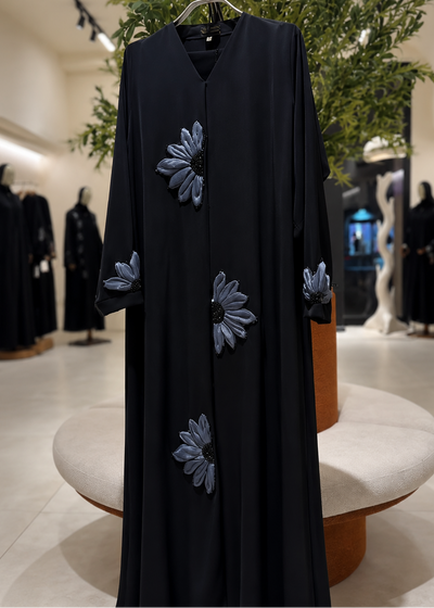 RAIBAH HANDWORK ABAYA | GRAY