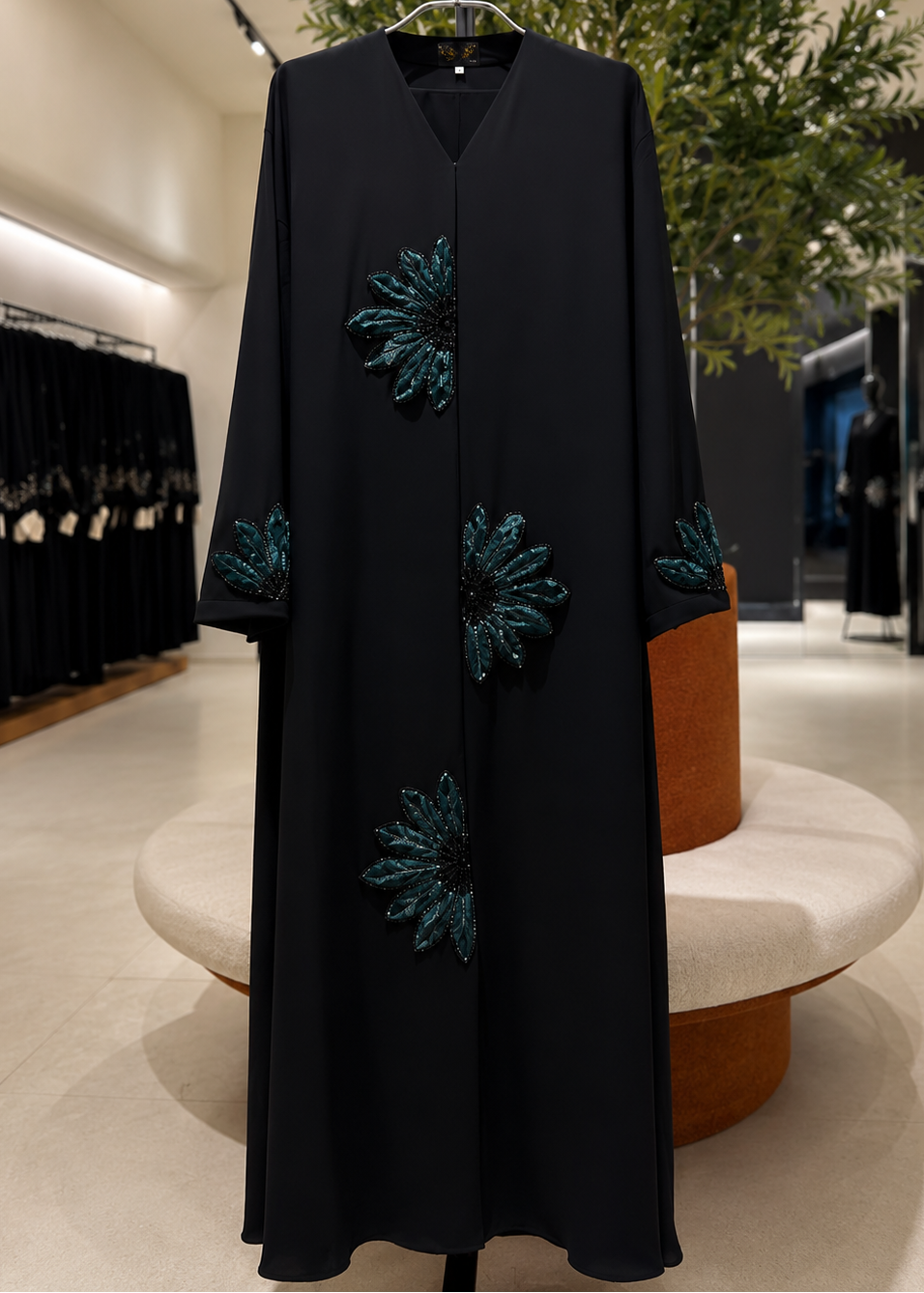 RAIBAH HANDWORK ABAYA | GREEN