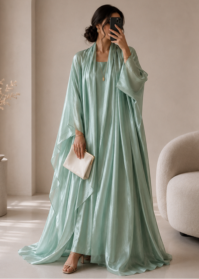 EZZAH DS ABAYA | SEA GREEN