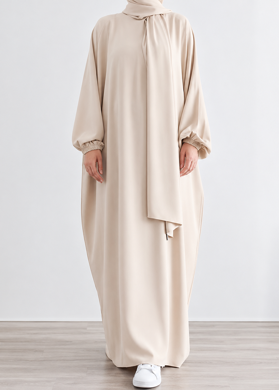 MEHREEN KAFTAN ABAYA  | NUDE
