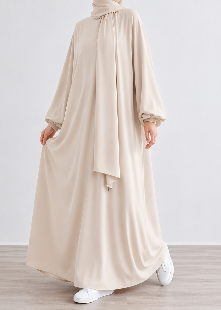 MEHREEN KAFTAN ABAYA  | NUDE