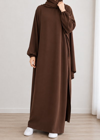 MEHREEN KAFTAN ABAYA | CHOCOLATE BROWN