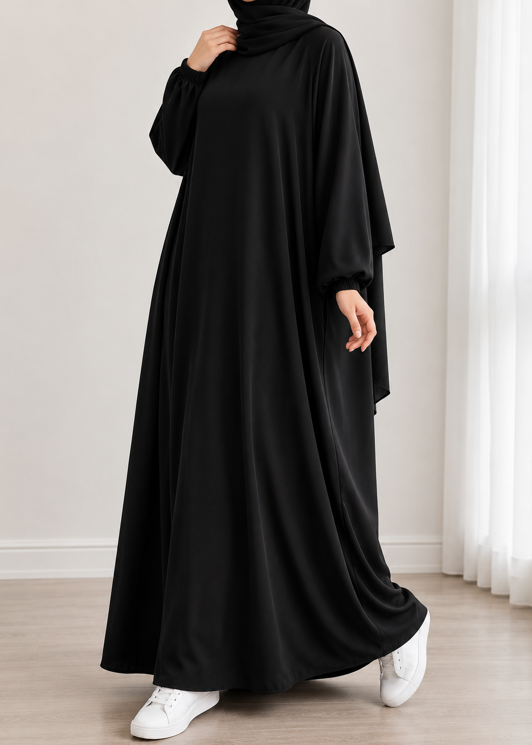 MEHREEN KAFTAN ABAYA | BLACK