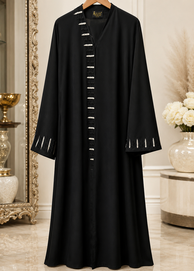 HALIMA HANDWORK ABAYA | BLACK