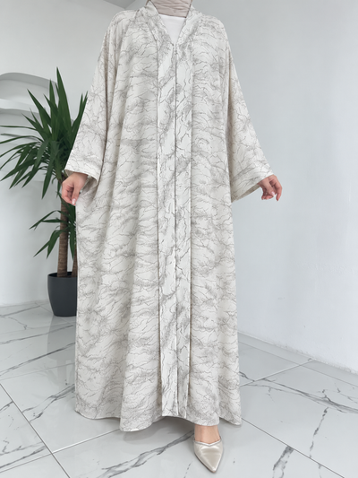 JANNAT IMPORTED KIMONO ABAYA | WHITE