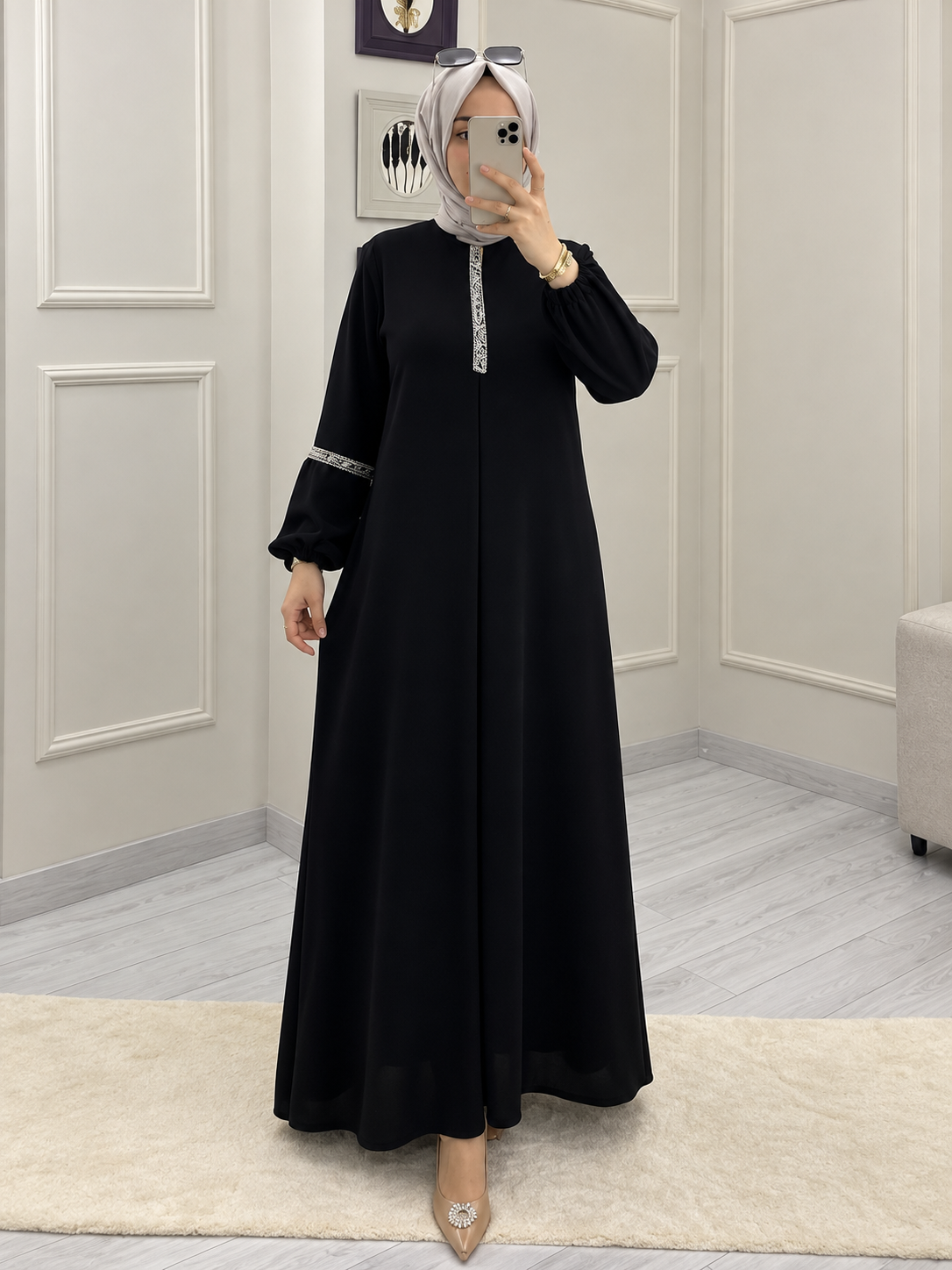 6001 - AASH BASIC ABAYA | BLACK