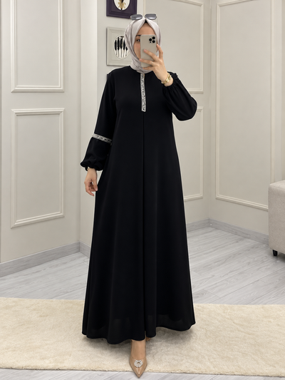 6001 - AASH BASIC ABAYA | BLACK