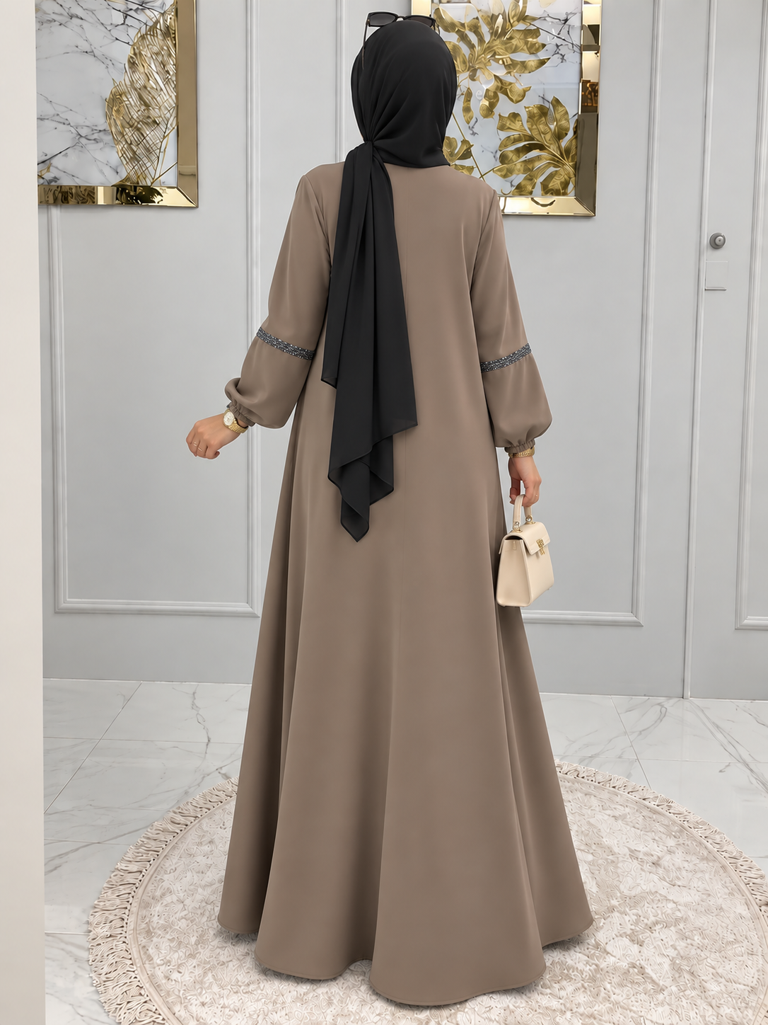 6001 - AASH BASIC ABAYA | GOLDEN