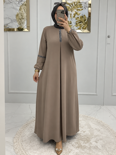 6001 - AASH BASIC ABAYA | GOLDEN