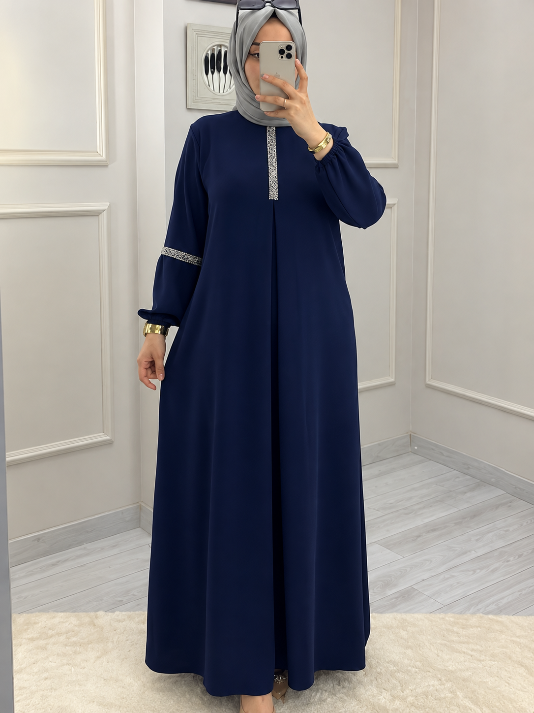 6001 - AASH BASIC ABAYA | ROYAL BLUE